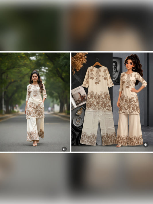 Printed Rayon Co-ord Set
