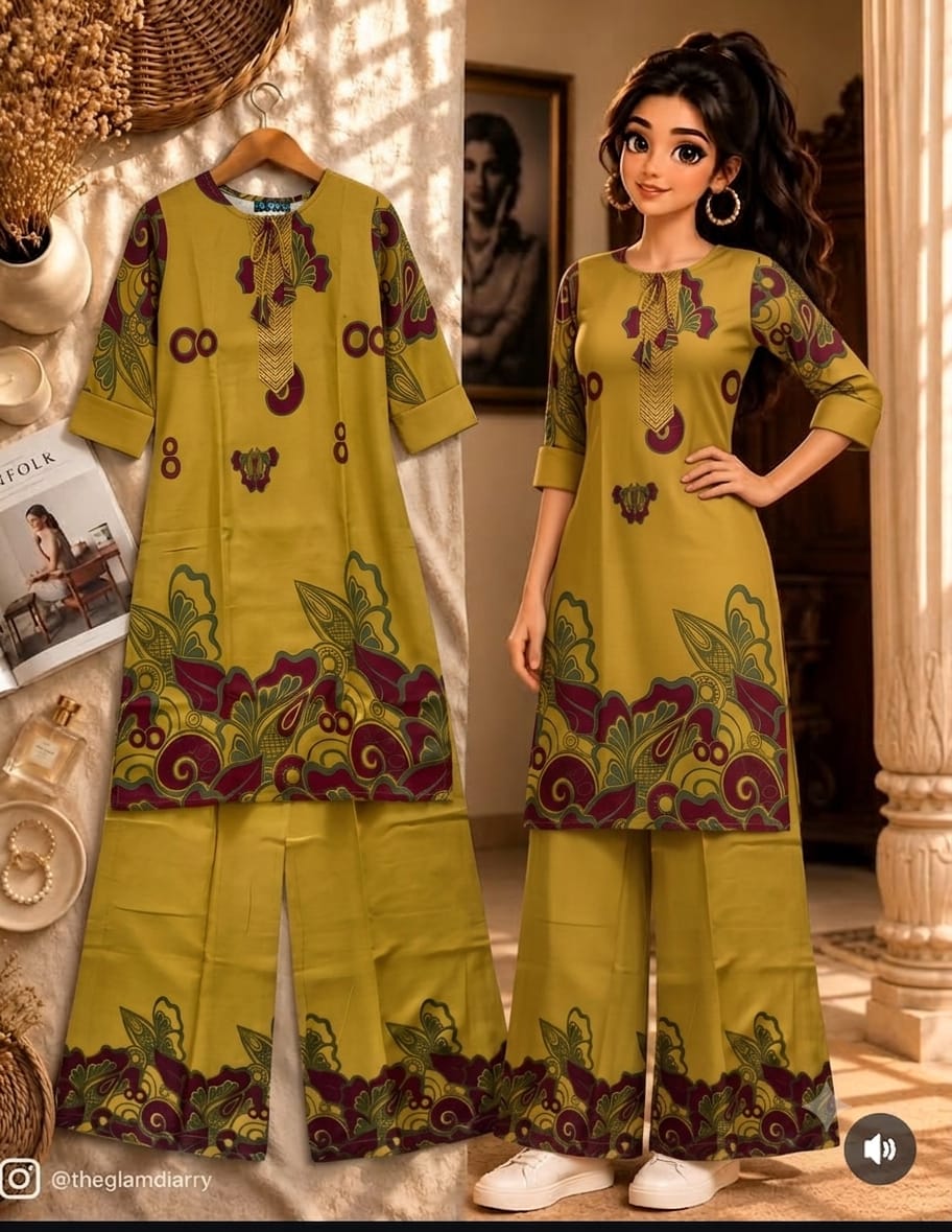 Printed Rayon Co-ord Set