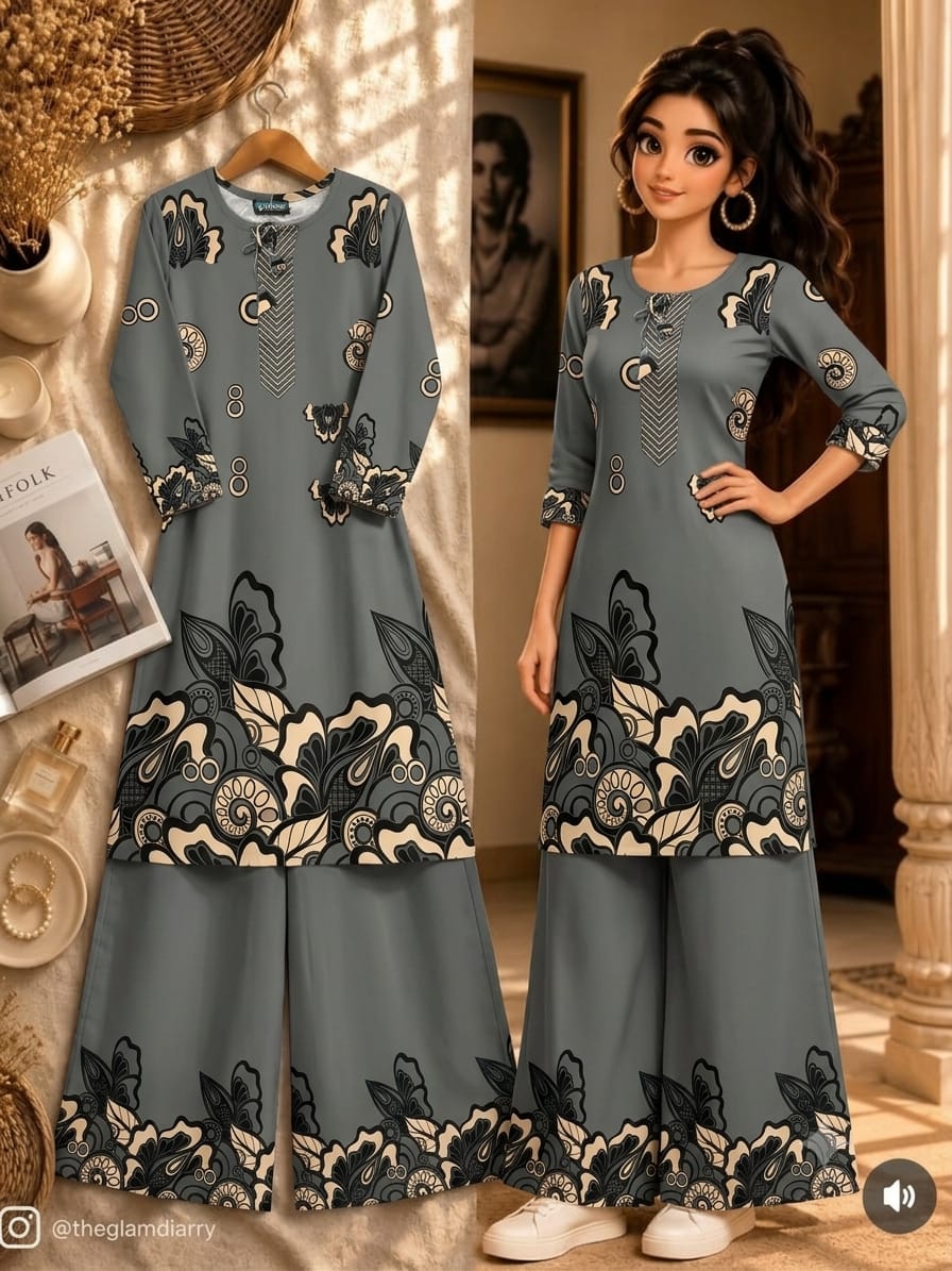 Printed Rayon Co-ord Set