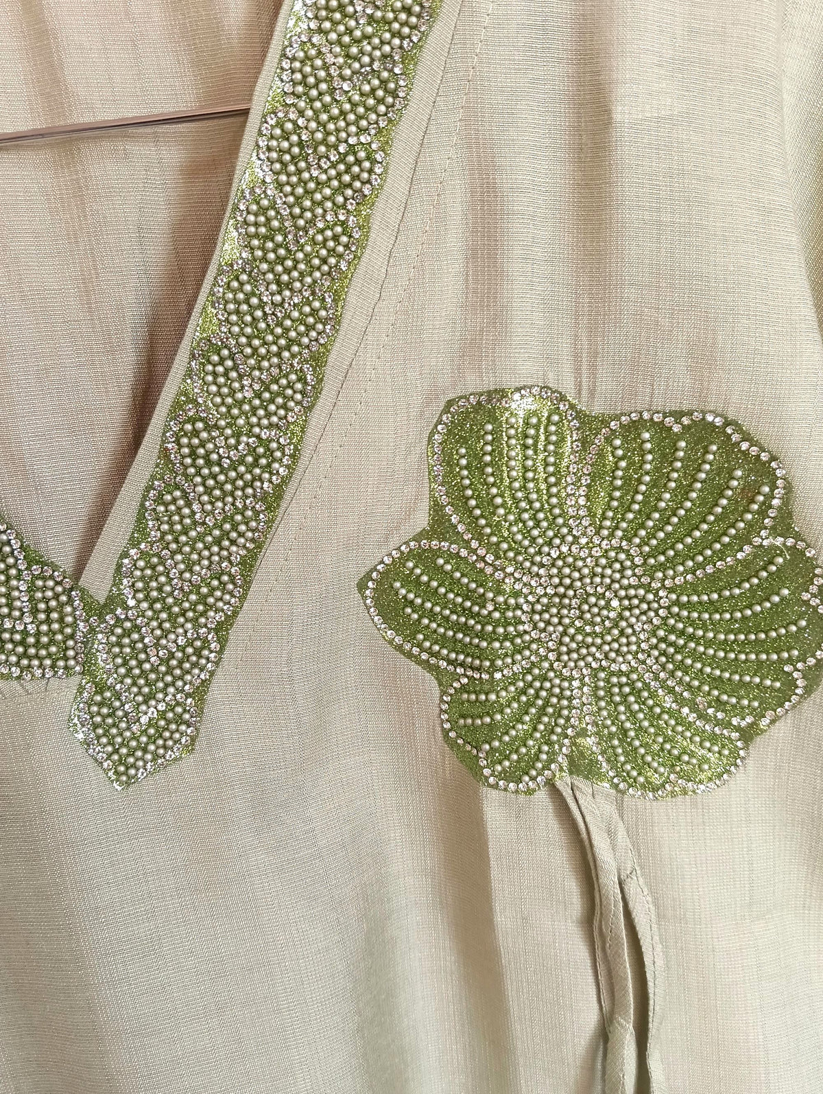 Sage Green Bloom Embellished Co-ord Set