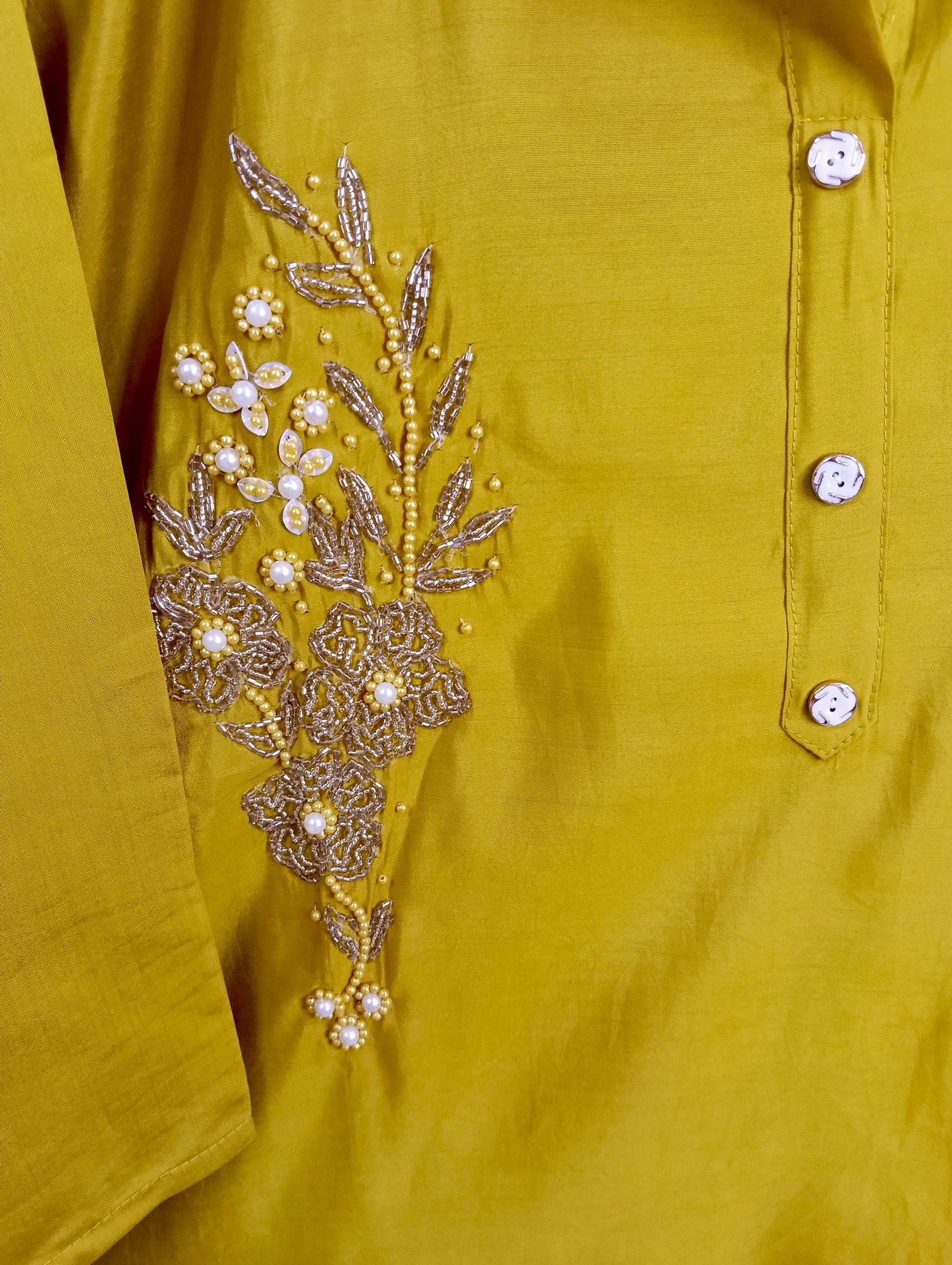 Mustard Yellow Embellished Co-ord Set